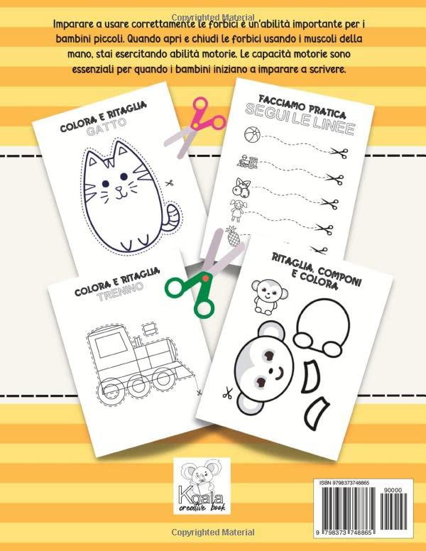 Taglia e Incolla per Bambini: Impara ad Usare le Forbici e Divertiti a Ritagliare e Colorare. Quaderno di Attività per Bambini 3-6 anni - immagine 3