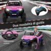 COSTWAY 12V Auto Elettrico per Bambini, Macchina Fuoristrada a 2 Posti, Macchina Elettrica con Luci Suoni, Regalo per Bambini 3-8 Anni, 118x74x71 cm - immagine 3