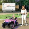 COSTWAY 12V Auto Elettrico per Bambini, Macchina Fuoristrada a 2 Posti, Macchina Elettrica con Luci Suoni, Regalo per Bambini 3-8 Anni, 118x74x71 cm - immagine 4
