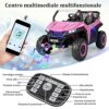 COSTWAY 12V Auto Elettrico per Bambini, Macchina Fuoristrada a 2 Posti, Macchina Elettrica con Luci Suoni, Regalo per Bambini 3-8 Anni, 118x74x71 cm - immagine 5