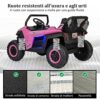 COSTWAY 12V Auto Elettrico per Bambini, Macchina Fuoristrada a 2 Posti, Macchina Elettrica con Luci Suoni, Regalo per Bambini 3-8 Anni, 118x74x71 cm - immagine 8
