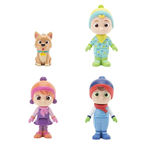 CoComelon CMW0045 Famiglia Set di 4 personaggi invernali ufficiali mobili  giocattoli dai 3 anni in su – Giochi e Prodotti per l'Età Evolutiva