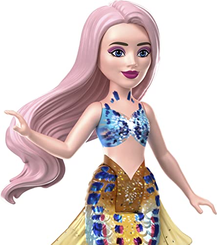 Disney La Sirenetta - Set di Mini Bambole Ariel e le Sue Sorelle, Assortimento delle 7 Sirene da Collezionare, Ciascuna con Dettagli Unici sulla Coda, Giocattolo per Bambini, 3+ Anni, HLX17 - immagine 4