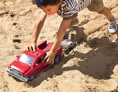 Driven by Battat Mid-Sized Pick-Up Truck Raccolta Medio rimorchio Staccabile, luci e Suoni – Camion e Giocattoli da Costruzione per Bambini dai 3 Anni in su, Colore Nylon/A, 0 - immagine 3