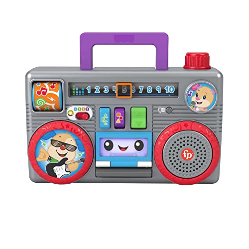 Fisher-Price – Ridi & Impara Stereo Baby DJ – Edizione multilingue, gioco  attività musicale con contenuti didattici per neonati e bambini piccoli,  Giocattolo per Bambini 6+ Mesi, HHX10 – Giochi e Prodotti
