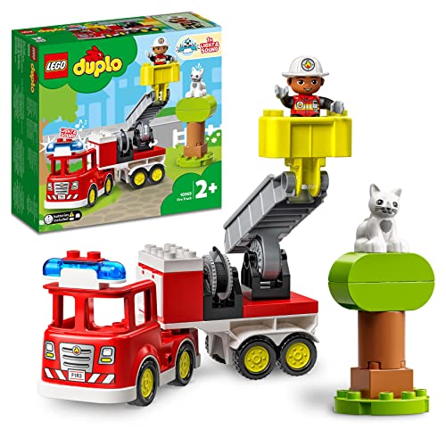 LEGO 10969 DUPLO Town Autopompa, Idea Regalo di Natale, Camion