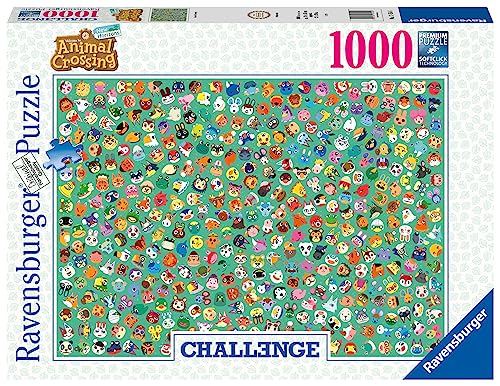 Ravensburger – Puzzle Animal Crossing Challenge, 1000 Pezzi, Puzzle Adulti  – Giochi e Prodotti per l'Età Evolutiva