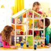 Wisplye Famiglia di Bambole di Legno Set Casa Delle Gioco Famiglia con 7pcs Mini Figure Persone Adorabili Giocattolo per Bambini Ragazzi Finto Accessori Regalo - immagine 3