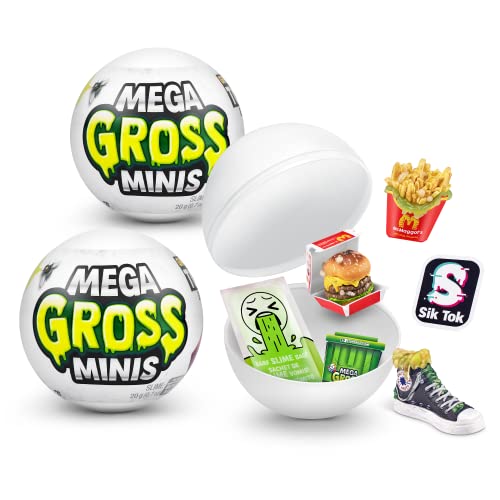 5 SURPRISE- Confezione da 2 Mega Gross Mini Mystery Capsule Real Miniature Brands Giocattolo da Collezione, Colore 2 Pack, Series 1, 77367