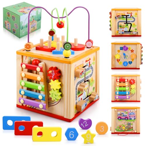 Giochi Bambini per 1 Anno 6 in 1 Educativi Cubo Montessori Giochi
