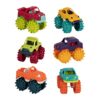Battat - Mini Monster Trucks – Set di 6 mini camion per bambini in borsa di stoccaggio per 2 anni in su
