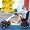 COSTWAY Gokart a Pedali per Bambini, Macchina Cavalcabile, Sedile Regolabile, Freno a Mano, 3-8 Anni - immagine 3