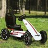 COSTWAY Gokart a Pedali per Bambini, Macchina Cavalcabile, Sedile Regolabile, Freno a Mano, 3-8 Anni - immagine 9