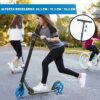 COSTWAY Scooter Monopattino Altezza Regolabile, Ruote Luminose, per Bambini e Adulti, Capacità di Carico 100kg, Alluminio, 10+ Anni - immagine 6