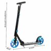 COSTWAY Scooter Monopattino Altezza Regolabile, Ruote Luminose, per Bambini e Adulti, Capacità di Carico 100kg, Alluminio, 10+ Anni - immagine 7