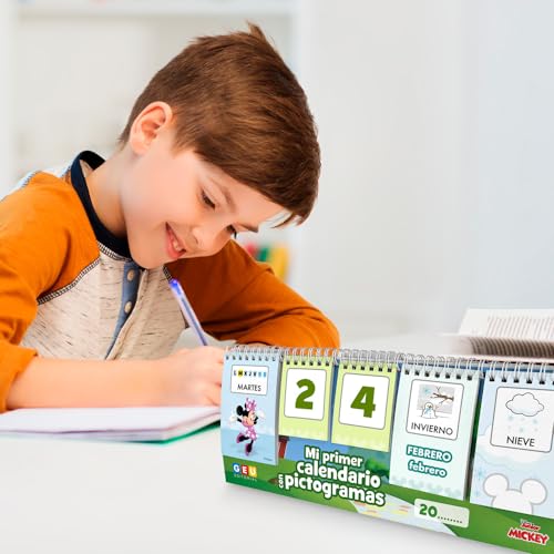 Calendario da tavolo per bambini senza tempo - giocattolo educativo per imparare i giorni, le stagioni e il tempo. Calendario per bambini - con schede combinabili - immagine 4