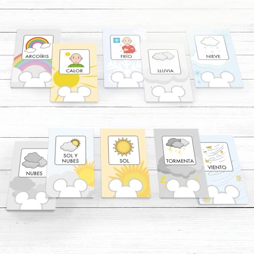 Calendario da tavolo per bambini senza tempo - giocattolo educativo per imparare i giorni, le stagioni e il tempo. Calendario per bambini - con schede combinabili - immagine 5
