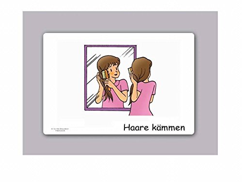 Carte illlustrate educativi Ordine del Giorno - Flashcard Lingua Tedesco - Bildkarten Tagesablauf - immagine 3