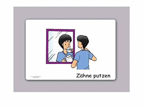 Carte illlustrate educativi Ordine del Giorno - Flashcard Lingua Tedesco - Bildkarten Tagesablauf - immagine 4