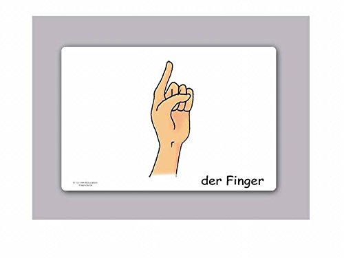 Carte illustrate educativi Parte del Corpo - Flashcard Lingua Tedesco - Bildkarten Körper/Körperteile - Size 4.13 × 5.83 inch = DIN A6 (105 x 148 mm) - immagine 4
