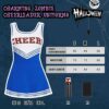 FORMIZON Costume da Cheerleader Zombie, Costume da Cheerleader Zombie Horror, Costume da Cheerleader Donna con Pompon e Sangue Finto, Costume da Adulto Halloween per Ragazze Festa Cosplay - immagine 3