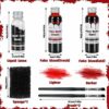 FORMIZON Sangue Finto Set, Halloween Sangue Finto Liquido, 60ml Sangue Fresco, 60ml Sangue Finto Rosso Scuro, Trucco Zombie Vampiro Spaventoso, Cicatrici da Zombie Accessori per il Trucco di Halloween - immagine 3
