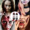 FORMIZON Sangue Finto Set, Halloween Sangue Finto Liquido, 60ml Sangue Fresco, 60ml Sangue Finto Rosso Scuro, Trucco Zombie Vampiro Spaventoso, Cicatrici da Zombie Accessori per il Trucco di Halloween - immagine 6