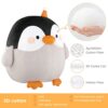 GAGAKU Cuscino in peluche a forma di pinguino, 32 cm, con unicorno, grande per bambine e ragazze, regalo di compleanno e anniversario – rosa - immagine 4