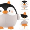 GAGAKU Cuscino in peluche a forma di pinguino, 32 cm, con unicorno, grande per bambine e ragazze, regalo di compleanno e anniversario – rosa - immagine 5