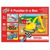 Galt Toys, 4 Puzzles in a Box - Vehicles, Jigsaw Puzzle for Kids, Ages 3 Years Plus