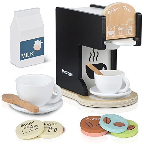 Giochi Accessori da cucina per bambini Macchina da caffè in legno  Giocattolo Macchina per caffè espresso Bambino Giocattolo Set da cucina per  ragazze e ragazzi (nero) – Giochi e Prodotti per l'Età