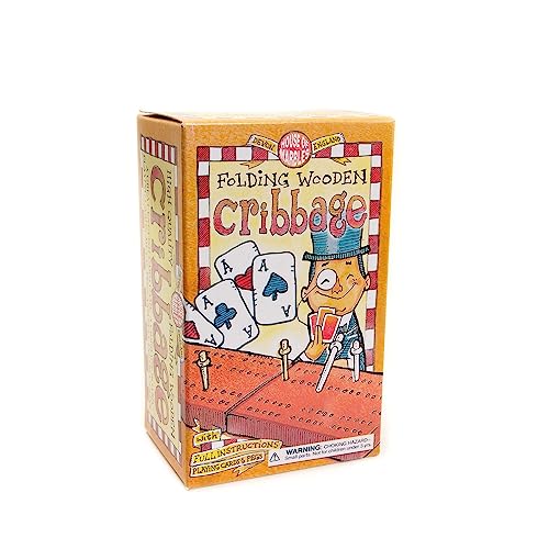 House of Marbles - Gioco da tavola Cribbage, con carte, chiodini e tavoletta di legno