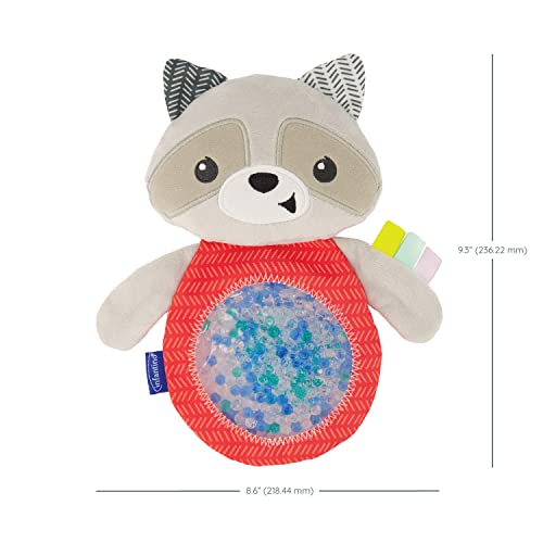 Infantino- Seek & Squish Sensory Pal-Raccoon Amico sensoriale, Multicolore, 315083 - immagine 4