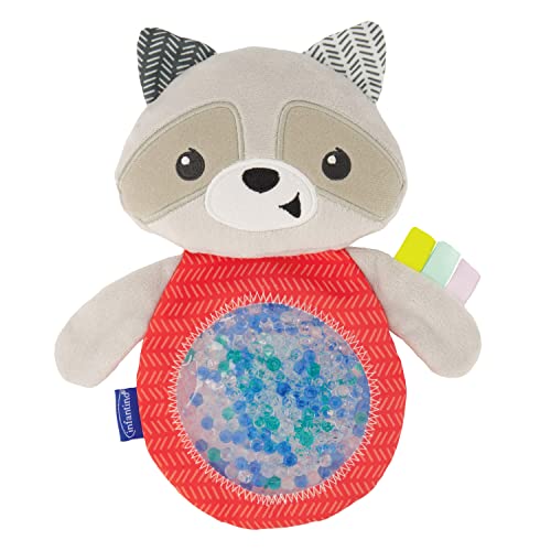 Infantino- Seek & Squish Sensory Pal-Raccoon Amico sensoriale, Multicolore, 315083