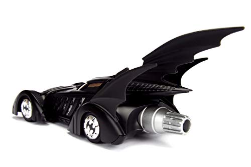 Jada Toys - Modellino della Batmobile Altamente Dettagliato in Scala 1:24 con Statuetta Batman, Cabina e Porte Possono Essere Aperte, con Ruota Libera - immagine 14