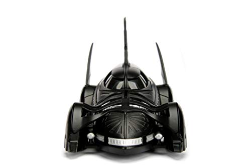 Jada Toys - Modellino della Batmobile Altamente Dettagliato in Scala 1:24 con Statuetta Batman, Cabina e Porte Possono Essere Aperte, con Ruota Libera - immagine 10