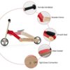 LIFEZEAL Monopattino di equilibrio 2 in 1 Draisienne in legno per bambini con capacità di carico di 50 kg, scooter per bambini 3+anni, maniglia a 135° e ruote antiscivolo - immagine 5