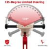 LIFEZEAL Monopattino di equilibrio 2 in 1 Draisienne in legno per bambini con capacità di carico di 50 kg, scooter per bambini 3+anni, maniglia a 135° e ruote antiscivolo - immagine 6
