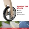 LIFEZEAL Monopattino di equilibrio 2 in 1 Draisienne in legno per bambini con capacità di carico di 50 kg, scooter per bambini 3+anni, maniglia a 135° e ruote antiscivolo - immagine 8
