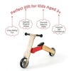 LIFEZEAL Monopattino di equilibrio 2 in 1 Draisienne in legno per bambini con capacità di carico di 50 kg, scooter per bambini 3+anni, maniglia a 135° e ruote antiscivolo - immagine 9