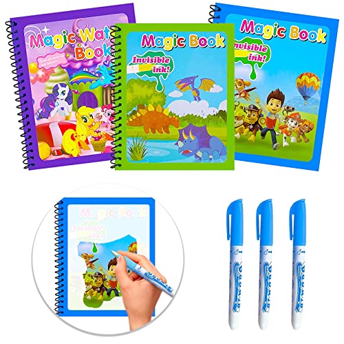 4 pezzi Libro di pittura ad acqua per bambini, libri di pittura magica  Attività di viaggio