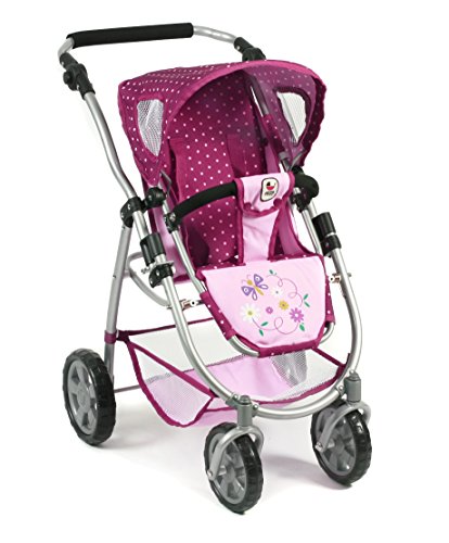Bayer Chic 2000 637 29 Emotion all in, Carrozzina combinata 3 in 1, Fantasia a Pois con Fiori di Mora, Colore: Lilla e Rosa - immagine 4