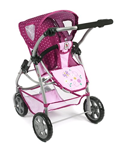 Bayer Chic 2000 637 29 Emotion all in, Carrozzina combinata 3 in 1, Fantasia a Pois con Fiori di Mora, Colore: Lilla e Rosa - immagine 5