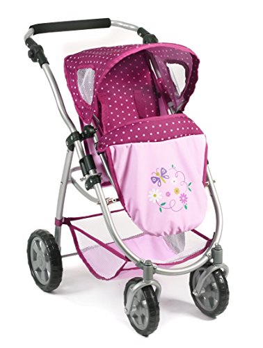 Bayer Chic 2000 637 29 Emotion all in, Carrozzina combinata 3 in 1, Fantasia a Pois con Fiori di Mora, Colore: Lilla e Rosa - immagine 6
