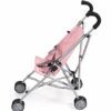 Bayer Chic 2000-Mini Passeggino Roma per Bambole, Colore Melange Grigio-Rosa, 601 15 - immagine 3
