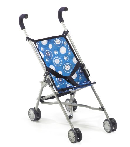 Bayer Chic 2000 Passeggino per bambole Roma, passeggino per bambole, mini passeggino, blu, 50 x 29 x 57 cm