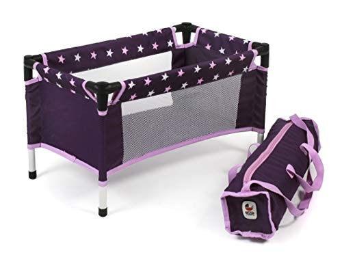 Bayer Chic 2000-Puppen-Reisebett, Puppenbett für Puppen bis 50 cm Lettino da Viaggio per Bambole, Colore Stella Lilla, 652 71