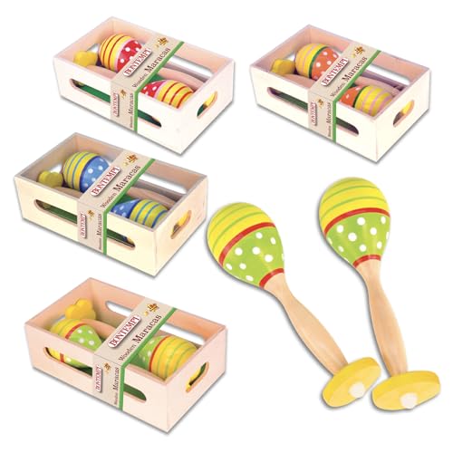 Bontempi- Maracas in Legno, Colori e Disegni Assortiti, 56 2010 - immagine 4