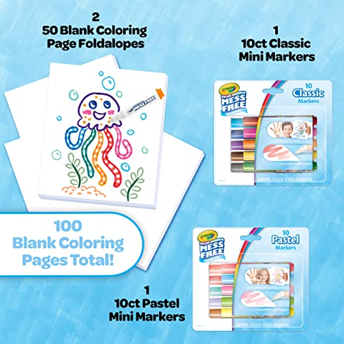 Crayola Color Wonder - Kit da colorare senza disordine (120 ct), pagine da colorare e mini pennarelli, regalo per le vacanze per i più piccoli, attività di viaggio - immagine 3