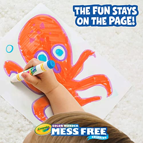 Crayola Color Wonder - Kit da colorare senza disordine (120 ct), pagine da colorare e mini pennarelli, regalo per le vacanze per i più piccoli, attività di viaggio - immagine 5